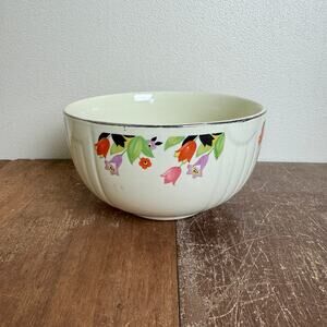 Hall's‎ Kitchenware Vintage Crocus Poppy Floral Nesting Mixing Serving Bowl